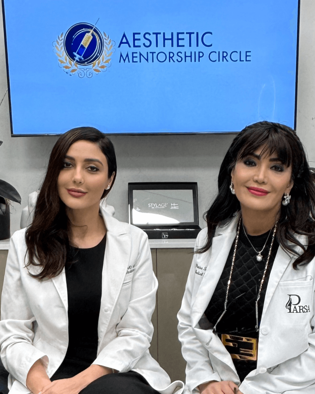 Dr. Parisa Soltani and Dr. Owlia, founders of Aesthetic Mentorship Circle